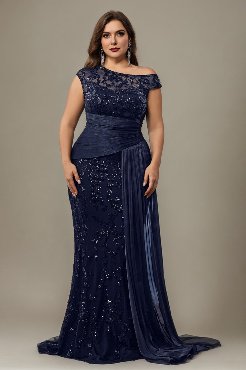 Fianna Sequin One-Shoulder Dress