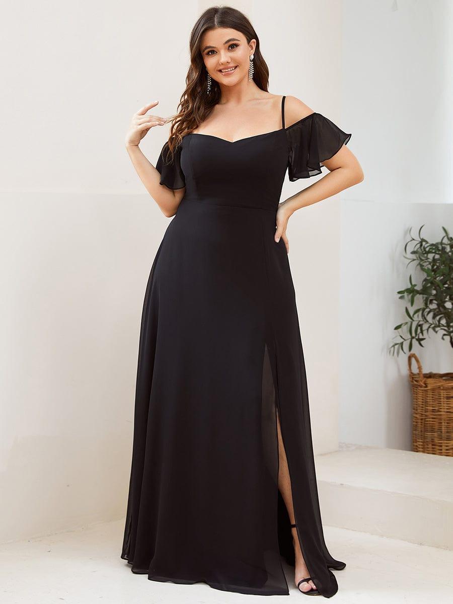 Calliope Formal Dress with Cold Shoulder and Side Slit