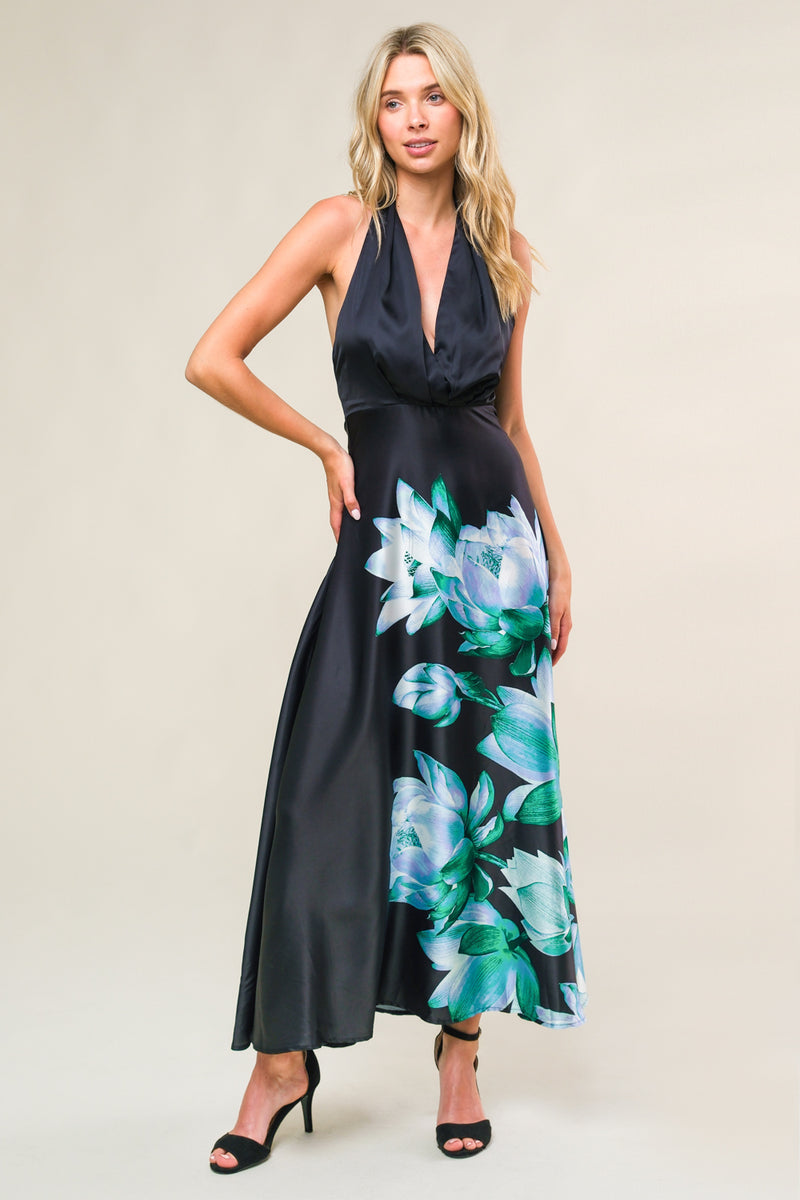Rosalba Floral Tea-Length Dress