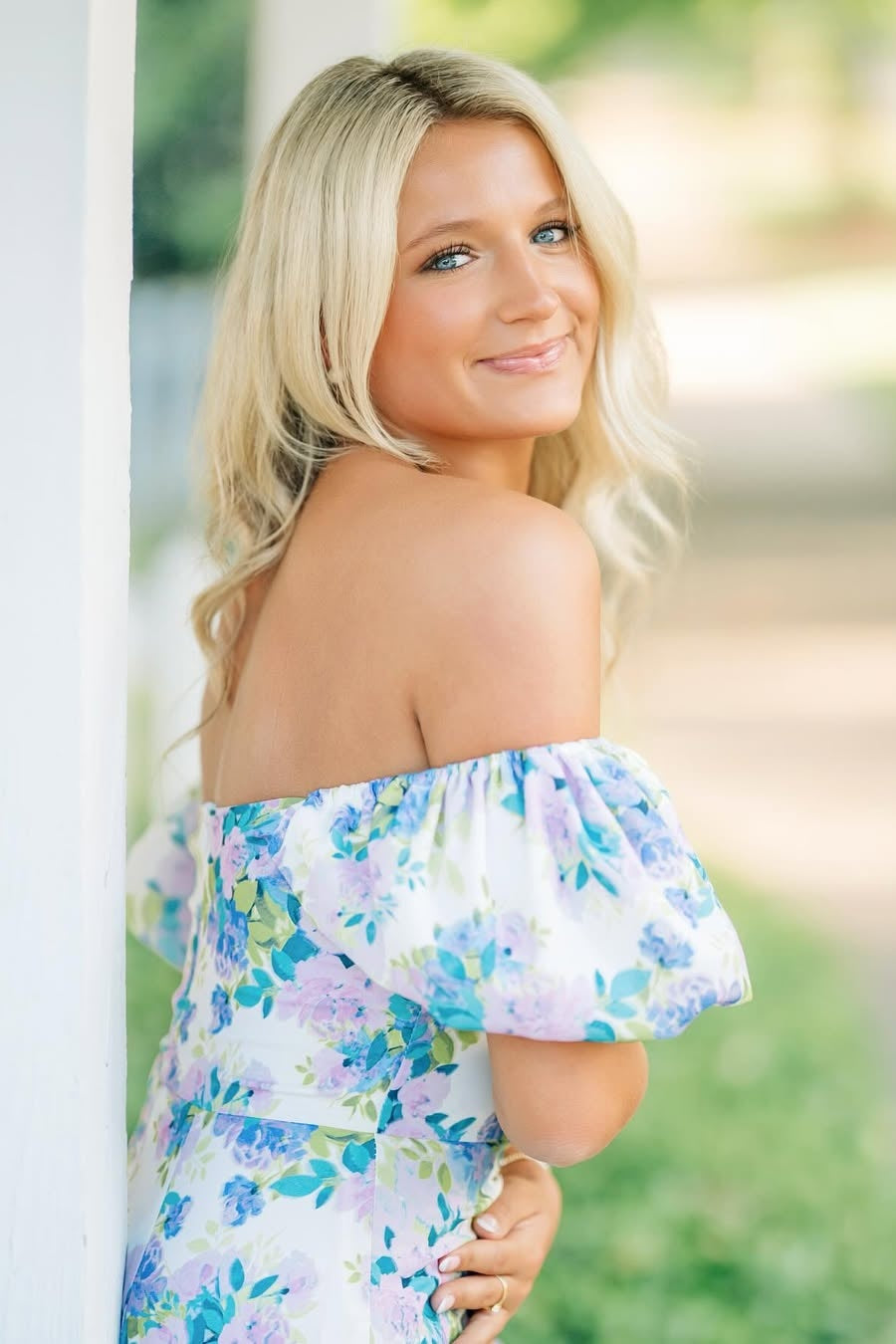 Irene Homecoming Dress with Bow Detail and Printed Skirt