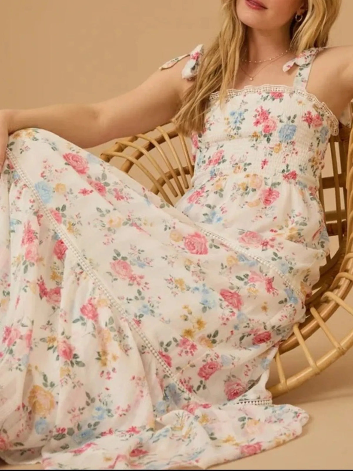 Alana Floral Smocked Maxi Dress