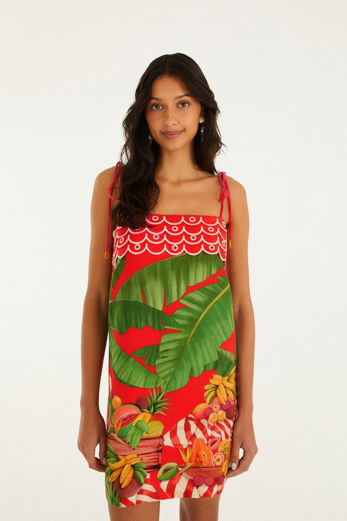 Fatima Tropical Floral Mini Dress