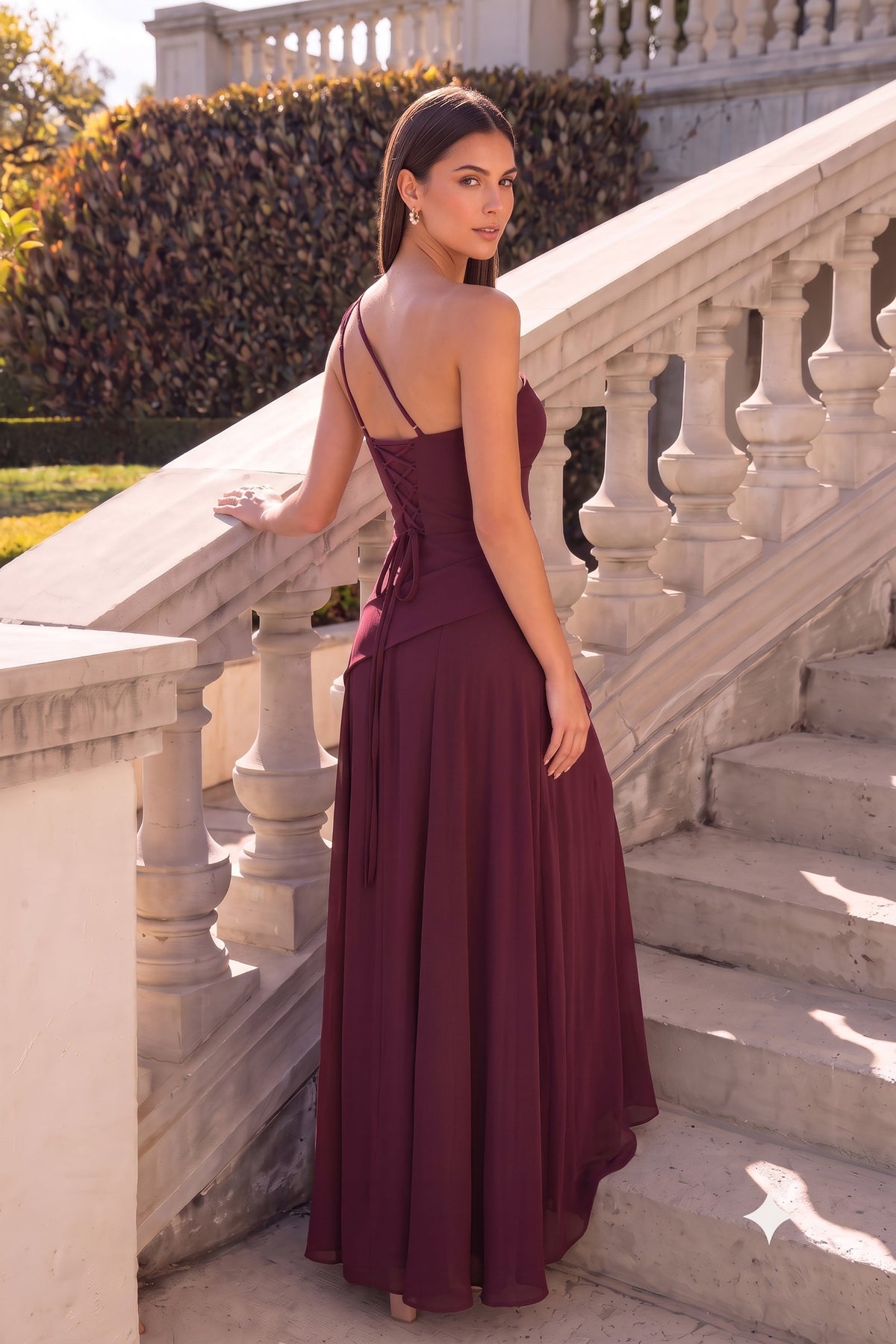Celestina One-Shoulder A-Line Dress