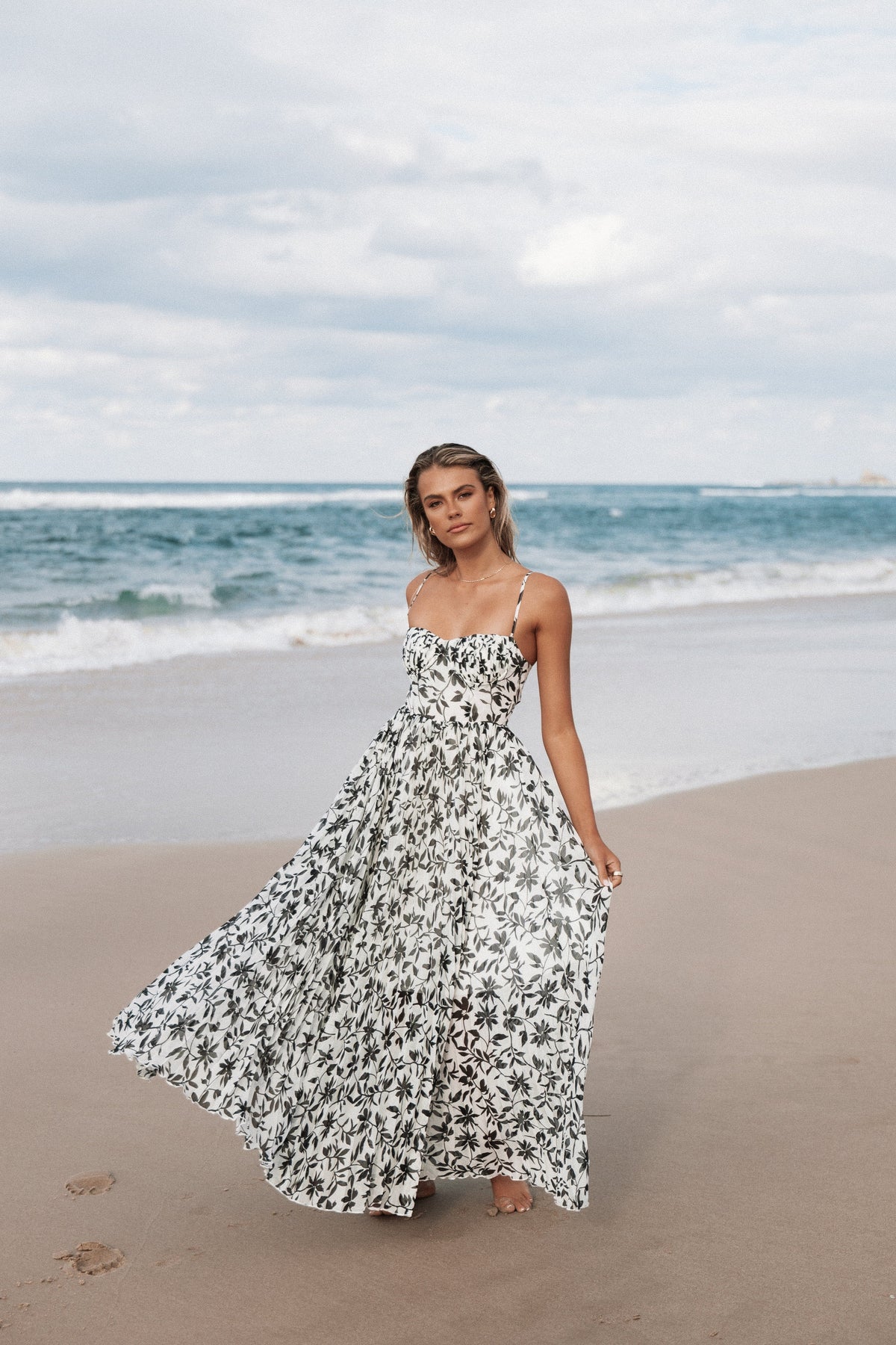 Achanti Pleated Maxi Dress
