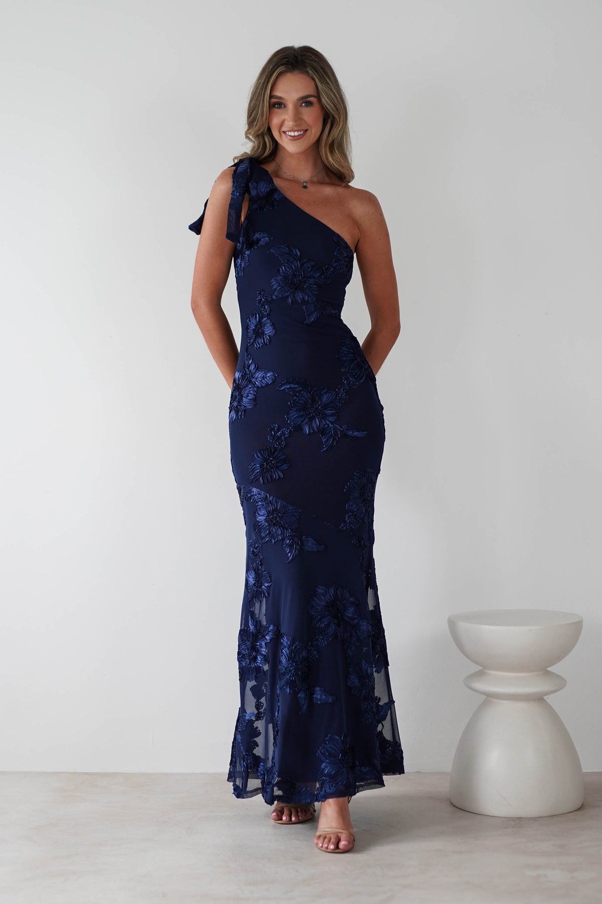 Annie Floral Textured Slip Maxi Dress