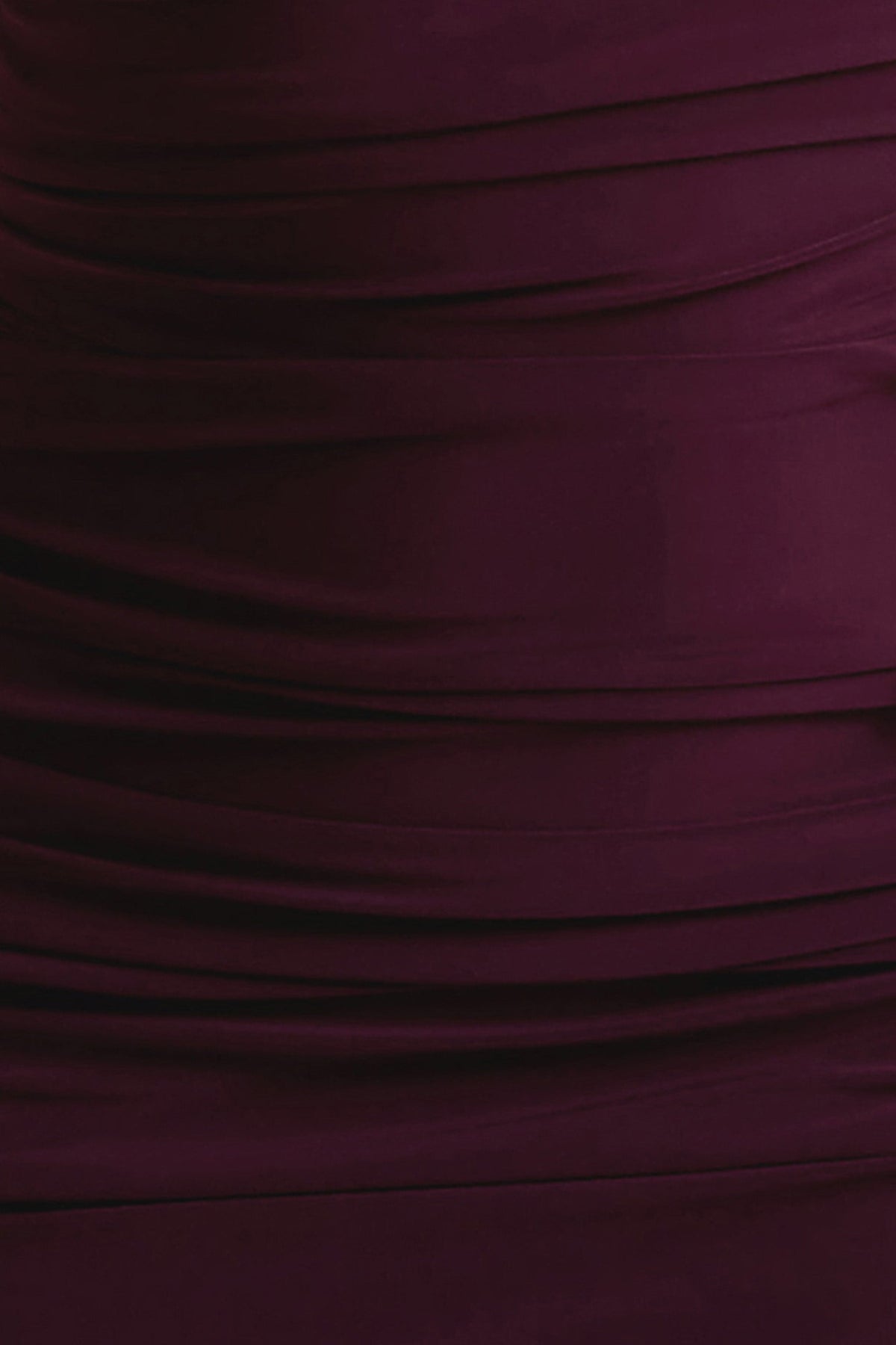 Dalarie One-Shoulder Gathered Maxi Dress in Port