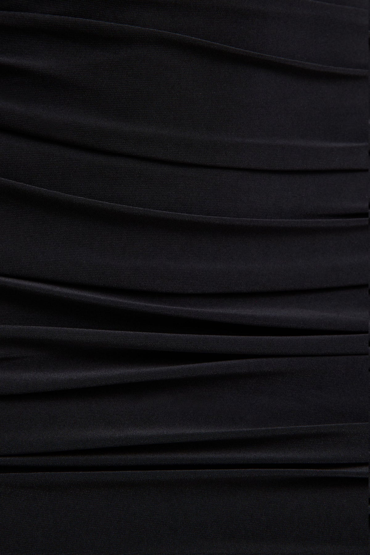 Elle Black Dress with One Shoulder and Cape Sleeve