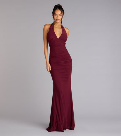 Estelle Formal Dress with Mesh Body and Strappy Open Back
