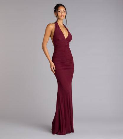 Estelle Formal Dress with Mesh Body and Strappy Open Back