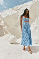 Julianna Cutwork Cotton Maxi Dress