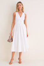 Marilyn Lace Midi Dress in Ivory