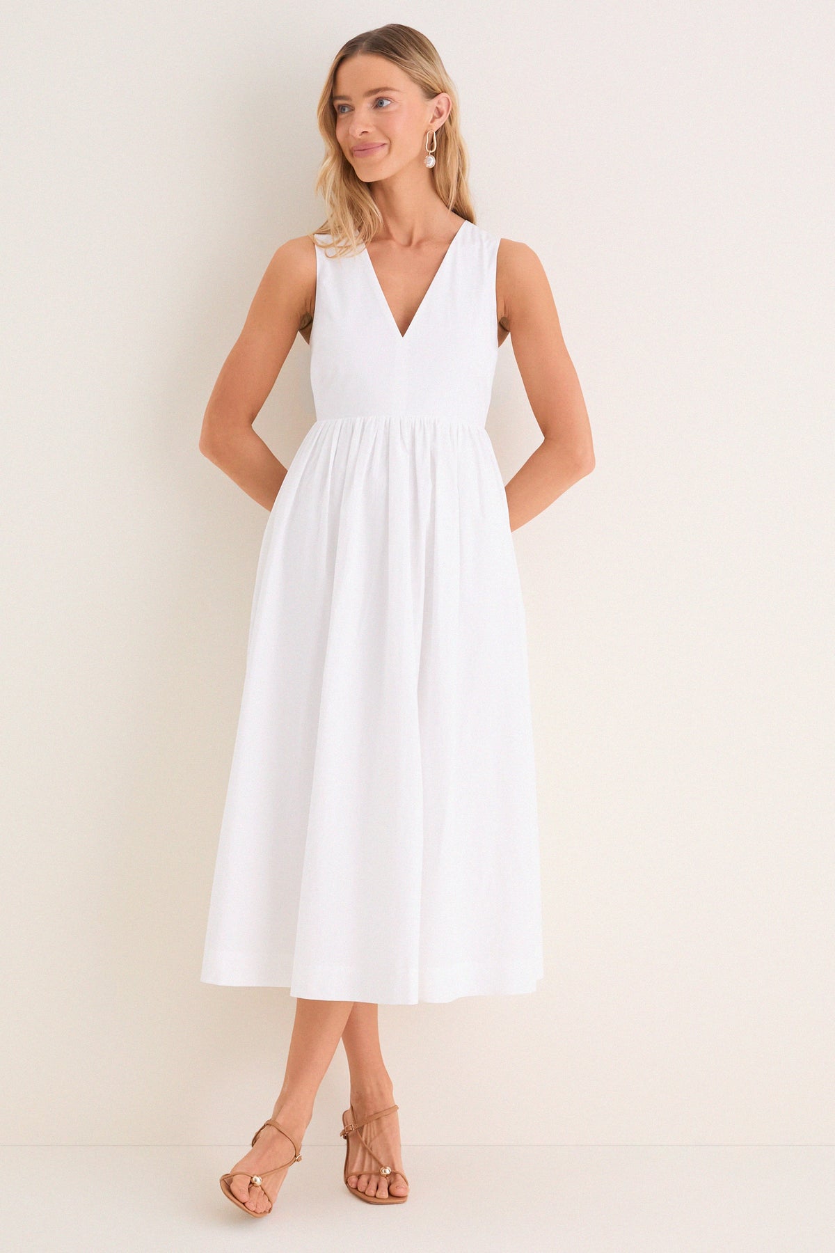 Marilyn Lace Midi Dress in Ivory