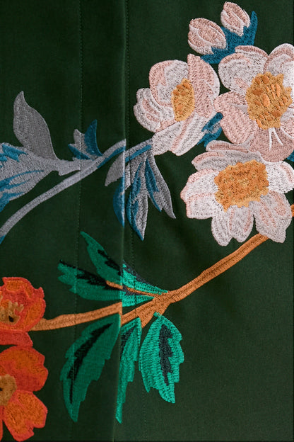 Melody Embroidered Dress in Verdant Green