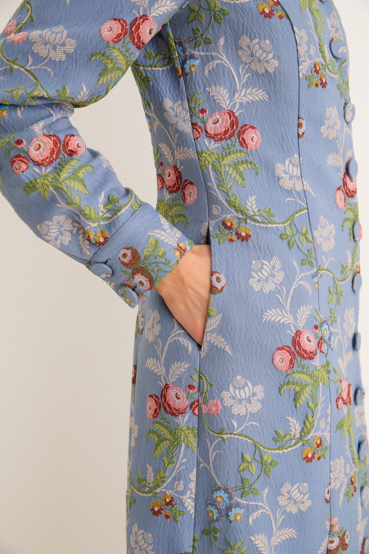 Nika Jacquard Floral Dress