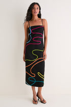 Electra Embroidered Linen Maxi Dress