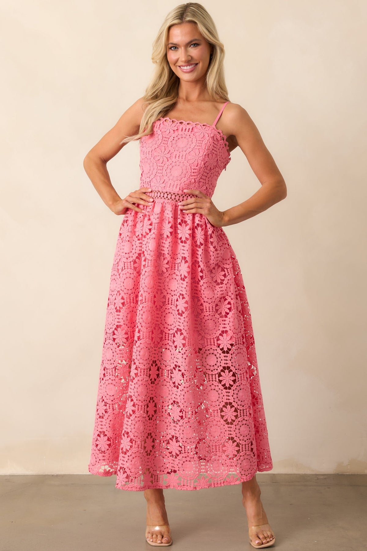 Solenne Floral Embroidered Maxi Dress