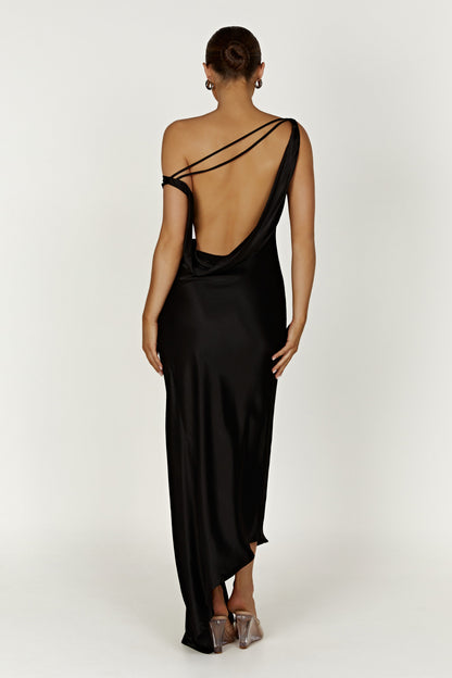 Aida Asymmetrical Slip Maxi Dress
