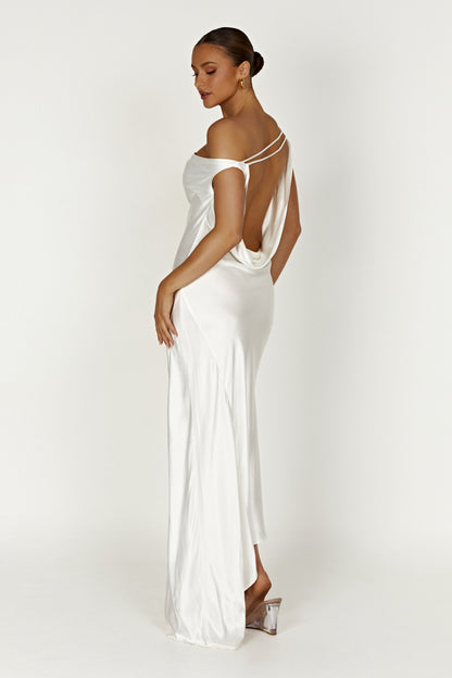 Aida Asymmetrical Slip Maxi Dress