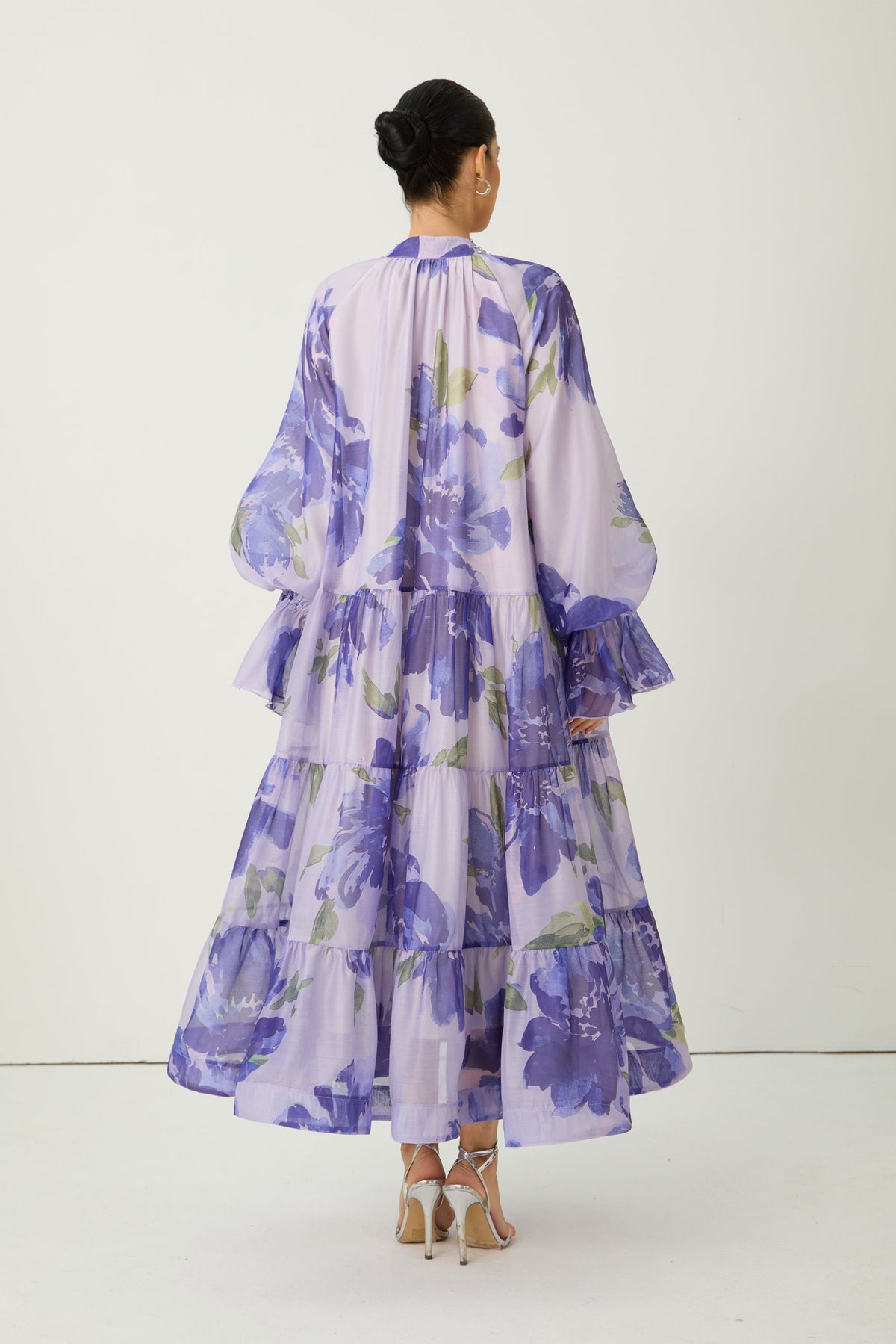 Rowan Floral Maxi Dress in Amethyst