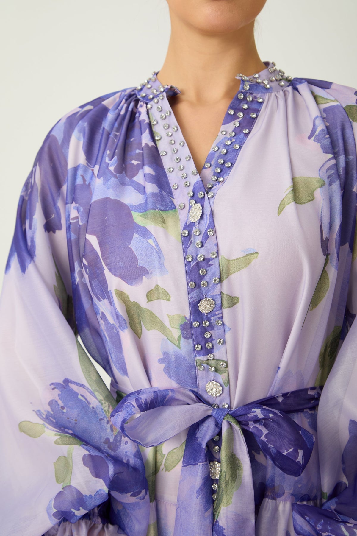 Rowan Floral Maxi Dress in Amethyst