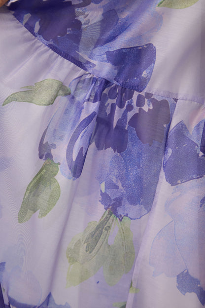 Rowan Floral Maxi Dress in Amethyst