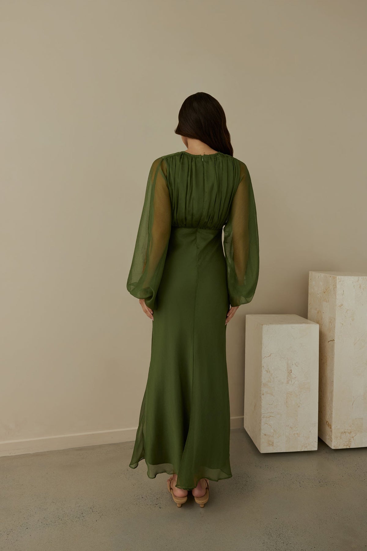 Mabel Long Sleeve Dress with Wrap Front and Tie Waist