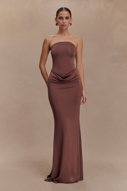 Angelica Slinky Strapless Maxi Dress