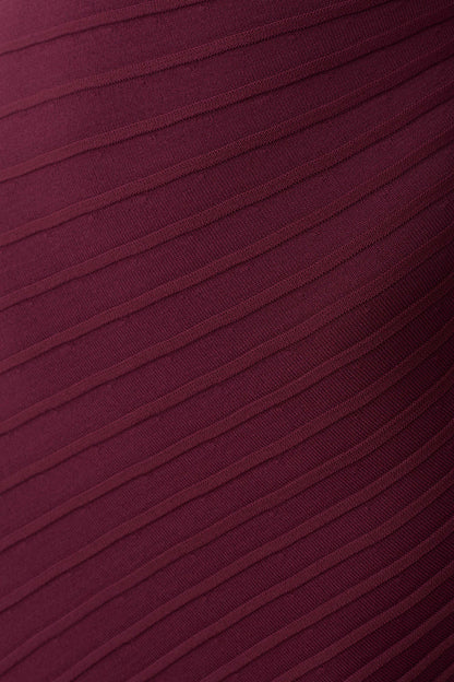 Brynn Knit Dress with High Neck and Pleated Hem