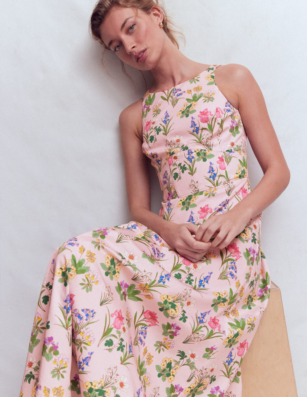 Silvia Boned Bodice Green Maxi Dress