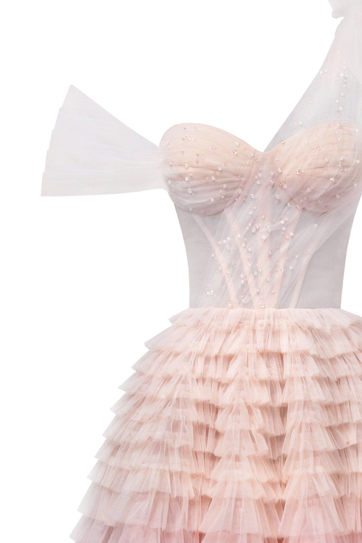 Kara Formal Gown with Ombre Tulle and Layered Ruffles