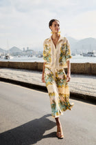 Antonia Skirt with Crochet Detail and Printed Panels