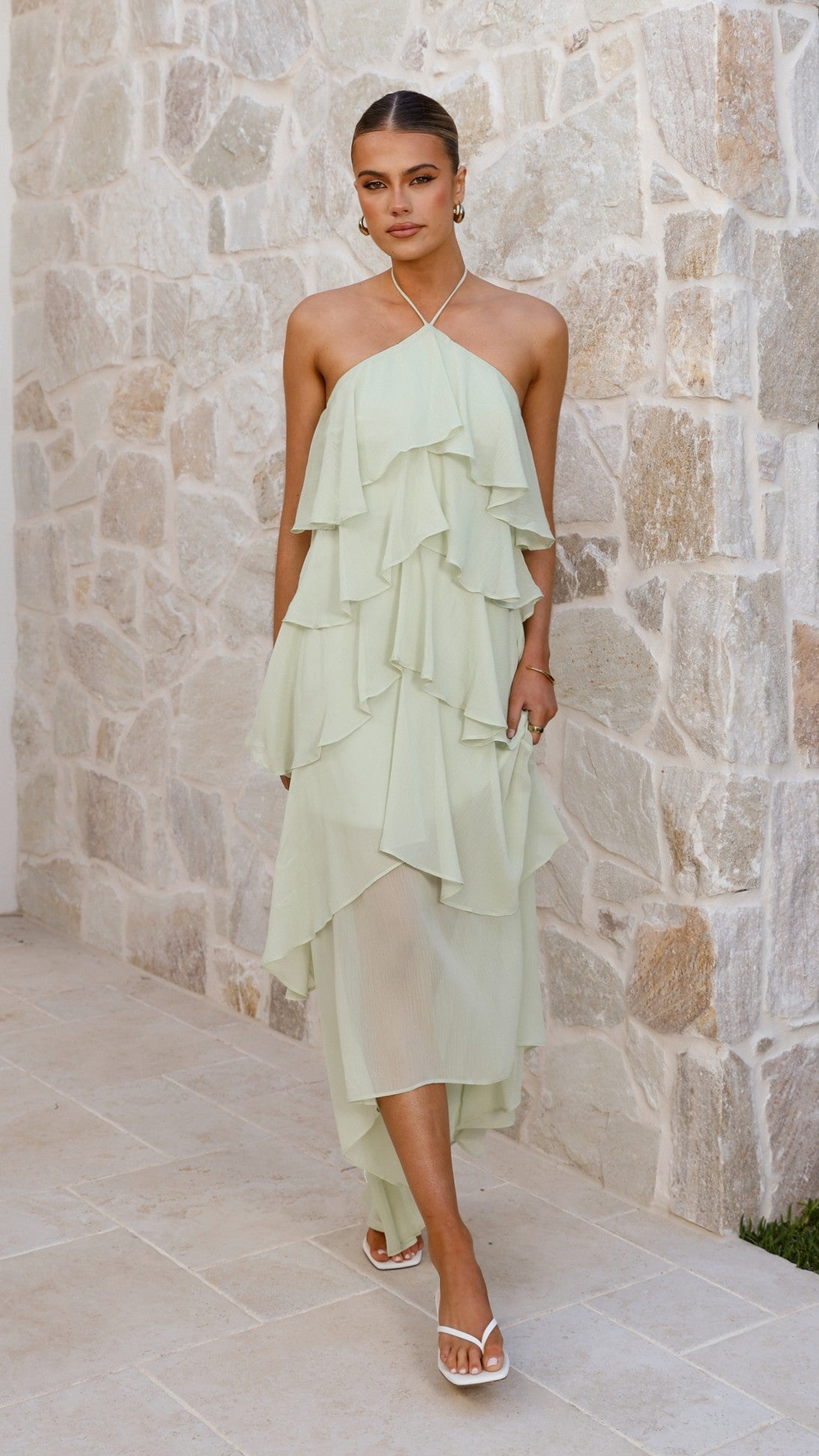 Rina Linen Maxi Dress