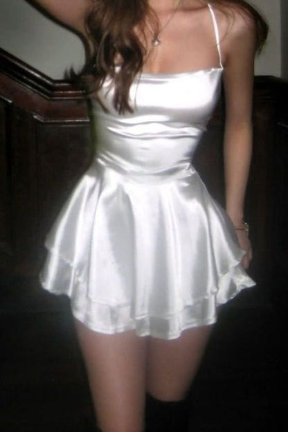 Jean Satin A-Line Dress