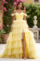 Alida Off-Shoulder Tiered Maxi Dress