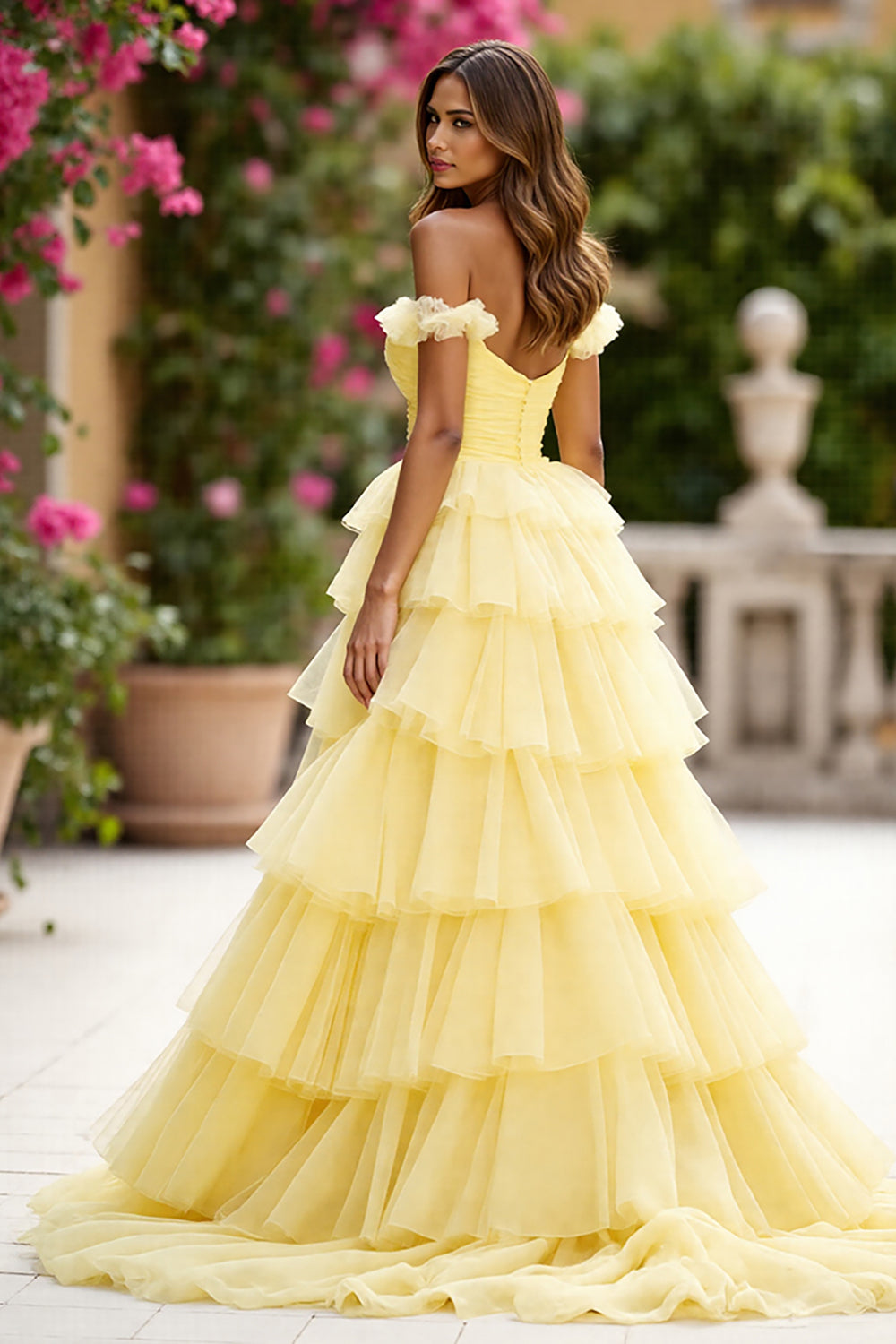 Alida Off-Shoulder Tiered Maxi Dress