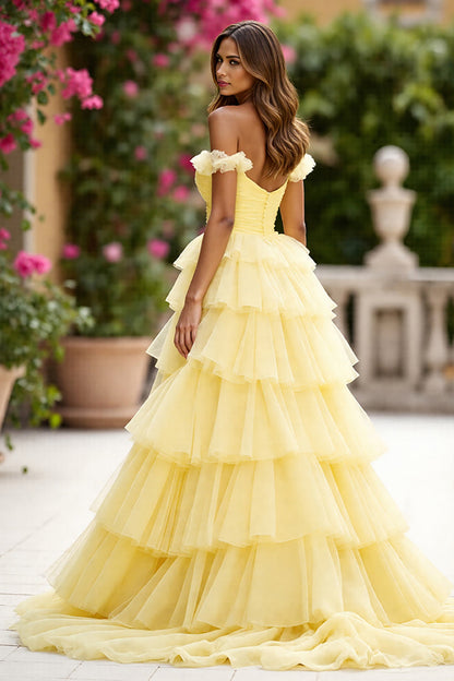 Alida Off-Shoulder Tiered Maxi Dress
