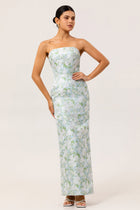 Malia Floral Strapless Sheath Dress