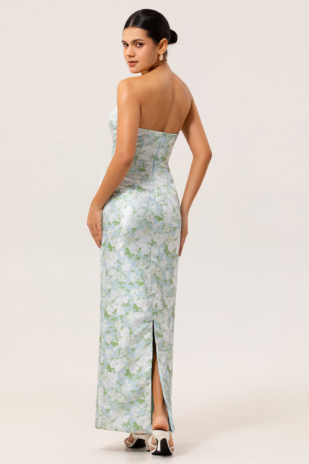 Malia Floral Strapless Sheath Dress