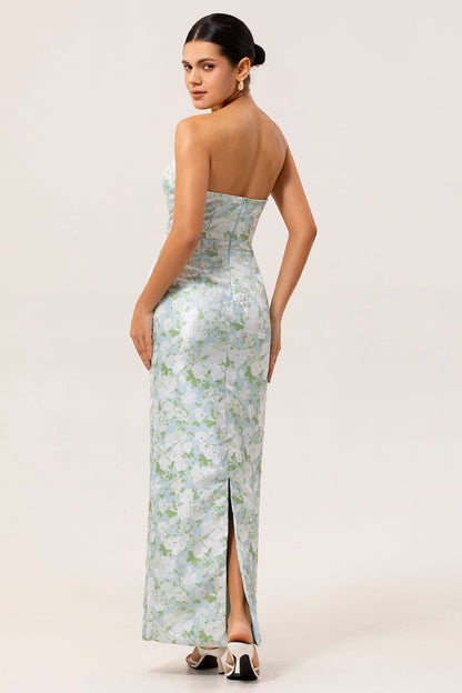 Malia Floral Strapless Sheath Dress