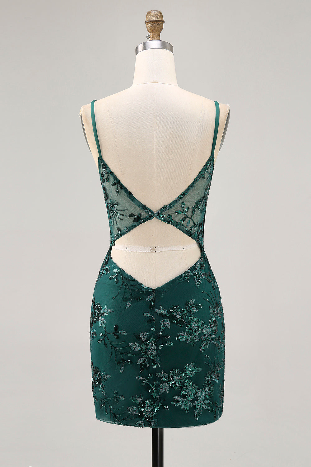 Audrey Sequin Dress with Corset Bodice and Mini Length