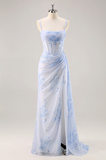 Valeska Floral Ruched Corset Dress