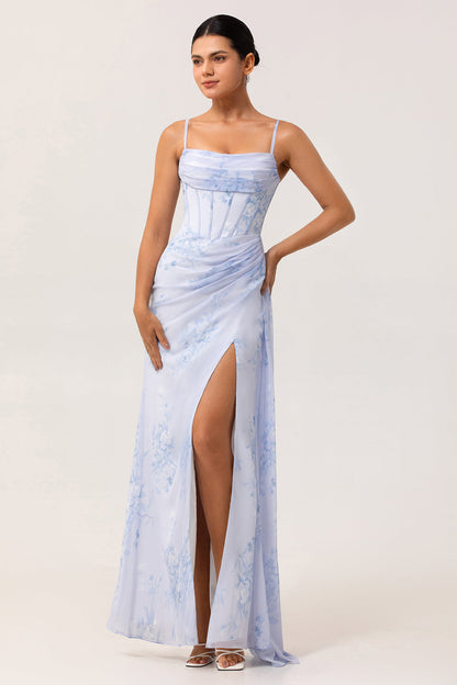 Valeska Floral Ruched Corset Dress