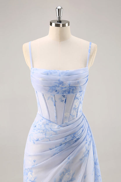 Valeska Floral Ruched Corset Dress