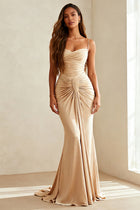 Hortense Formal Dress with Ruched Body and Mermaid Hem