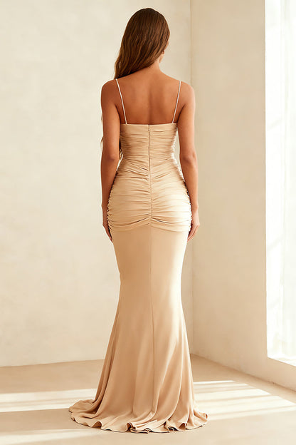 Hortense Formal Dress with Ruched Body and Mermaid Hem