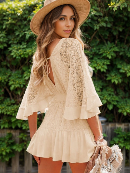 Adelaide Lace Cutout Mini Dress