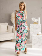 Danielle Printed Sleeveless Maxi Dress