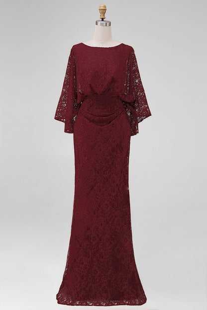 Florelle Lace Burgundy Sheath Dress