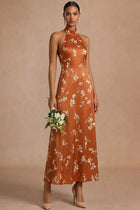 Anastasia Floral Halter Maxi Dress