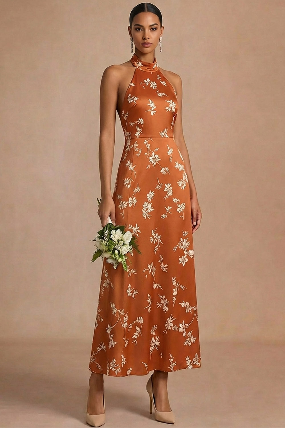 Anastasia Floral Halter Maxi Dress
